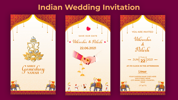 hindu wedding invitation video templates after effects free download